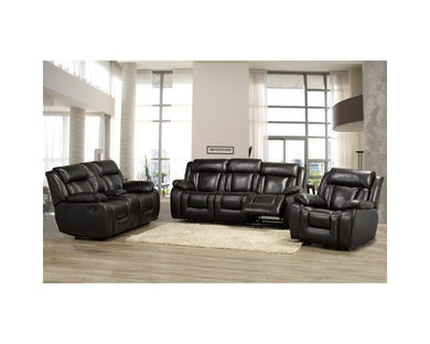 Brassex Hudson Reclining Loveseat with Console in chocolate brown Free Delivery