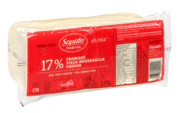 SAPUTO CHEESE Pizza Mozzarella BLK 3D 17% (10 X 2.4KG) 24KG