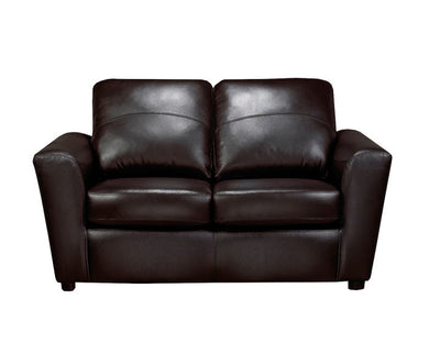 SBF Upholstery Emma Collection Flared ams Zurick leather loveseat in Black Finish Free Delivery