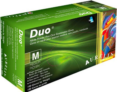 AURELIA DUO NITRILE PACK OF 100(2.2 MIL)